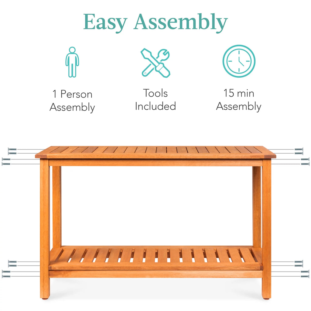 48in 2-Shelf Wooden Console Table C21062