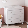 White 3 Drawer Changing Table with Pad Q6188