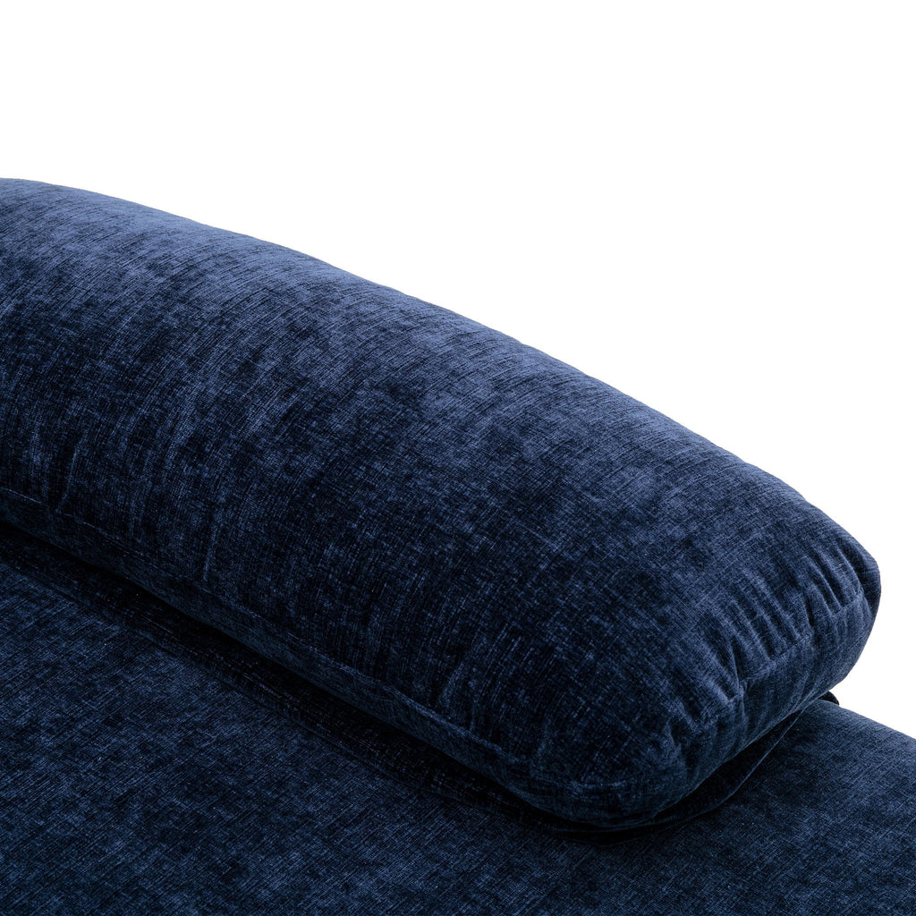 Navy Blue 4-piece U Shaped Fabric Sectional Sofa C41946