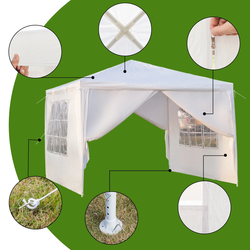 10' x 10' Canopy Party Tent with 4 Sidewalls Y370
