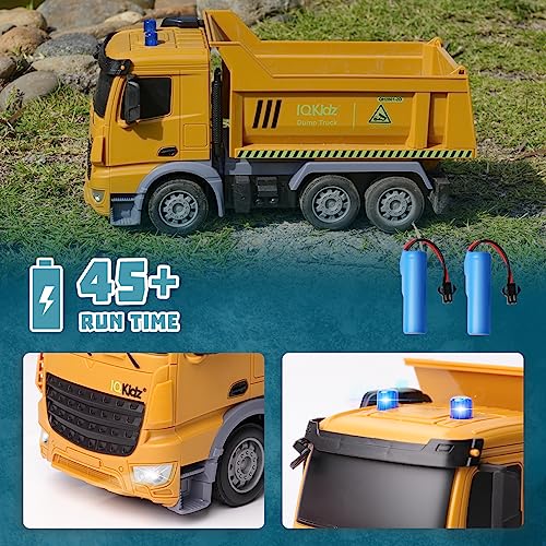 Remote Control Dump Truck Toy with Blue Warning Lights K413365