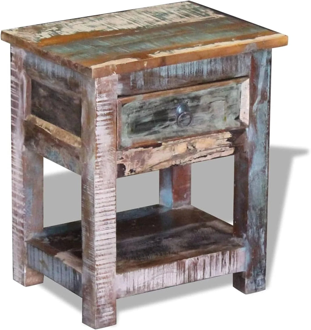 Reclaimed Wood Nightstand with Drawer K638538