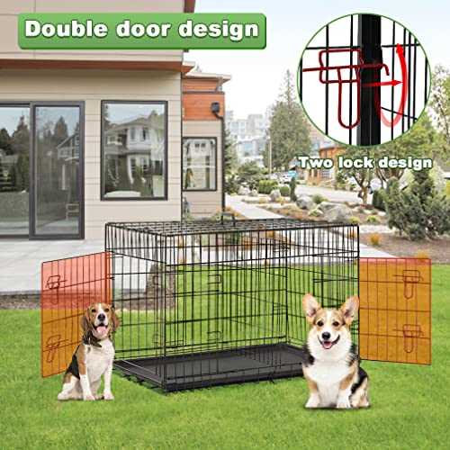 24 30 36 42 48 Inch Folding Wire Dog Crate W79216