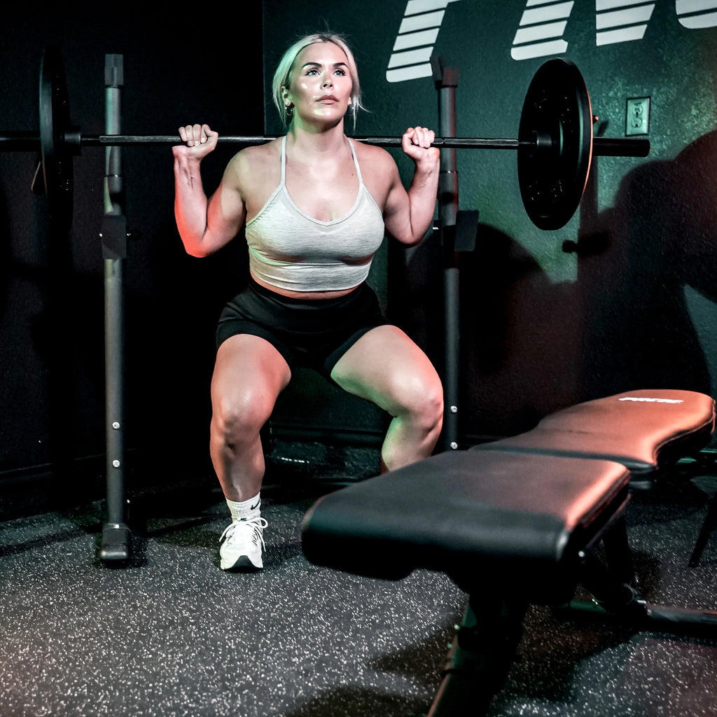 Two-Piece Olympic Weight Bench with Squat Rack T601