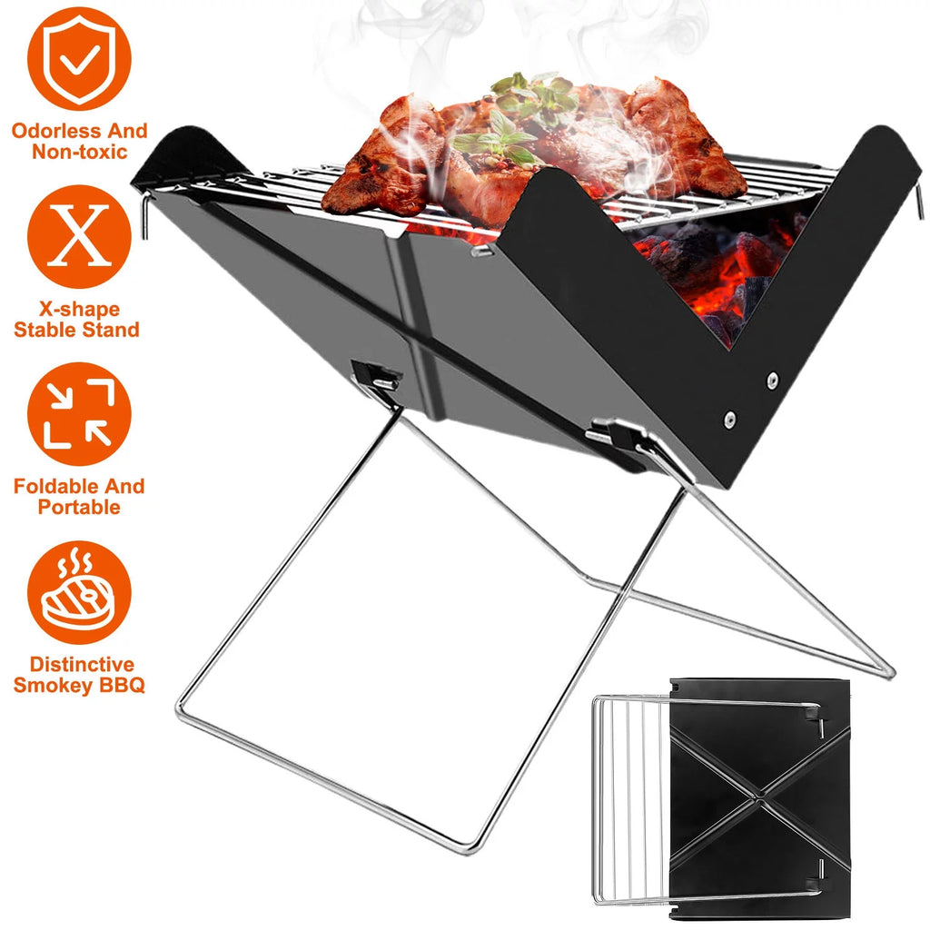 Foldable Mini Stainless Steel BBQ Grill K313