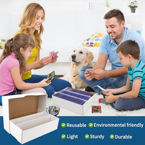 6 Pack White Trading Card Storage Box S870