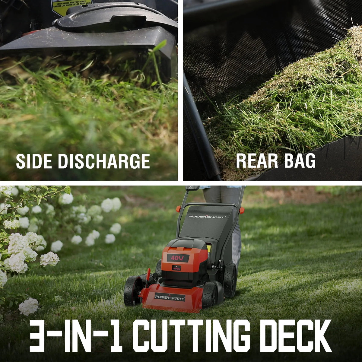 40V 17-inch Cordless Brushless Electric Push Lawn Mower O527840
