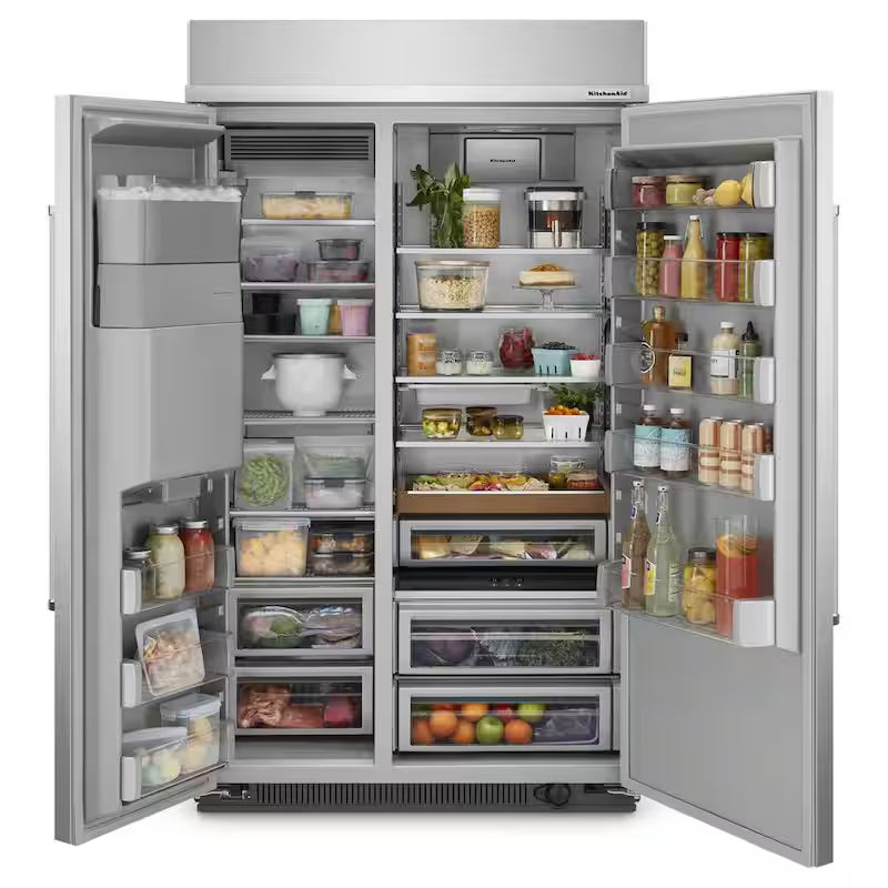 Built-In Side by Side Refrigerator in Stainless Steel N141
