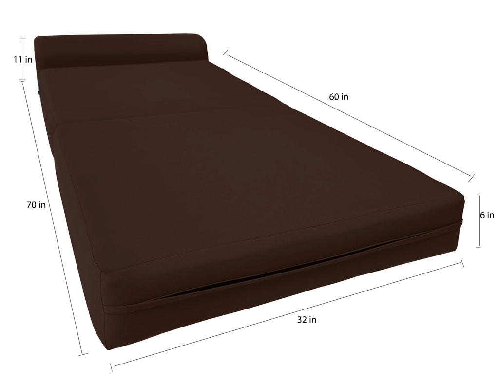 Brown Folding Foam Sleeper Chair L8451