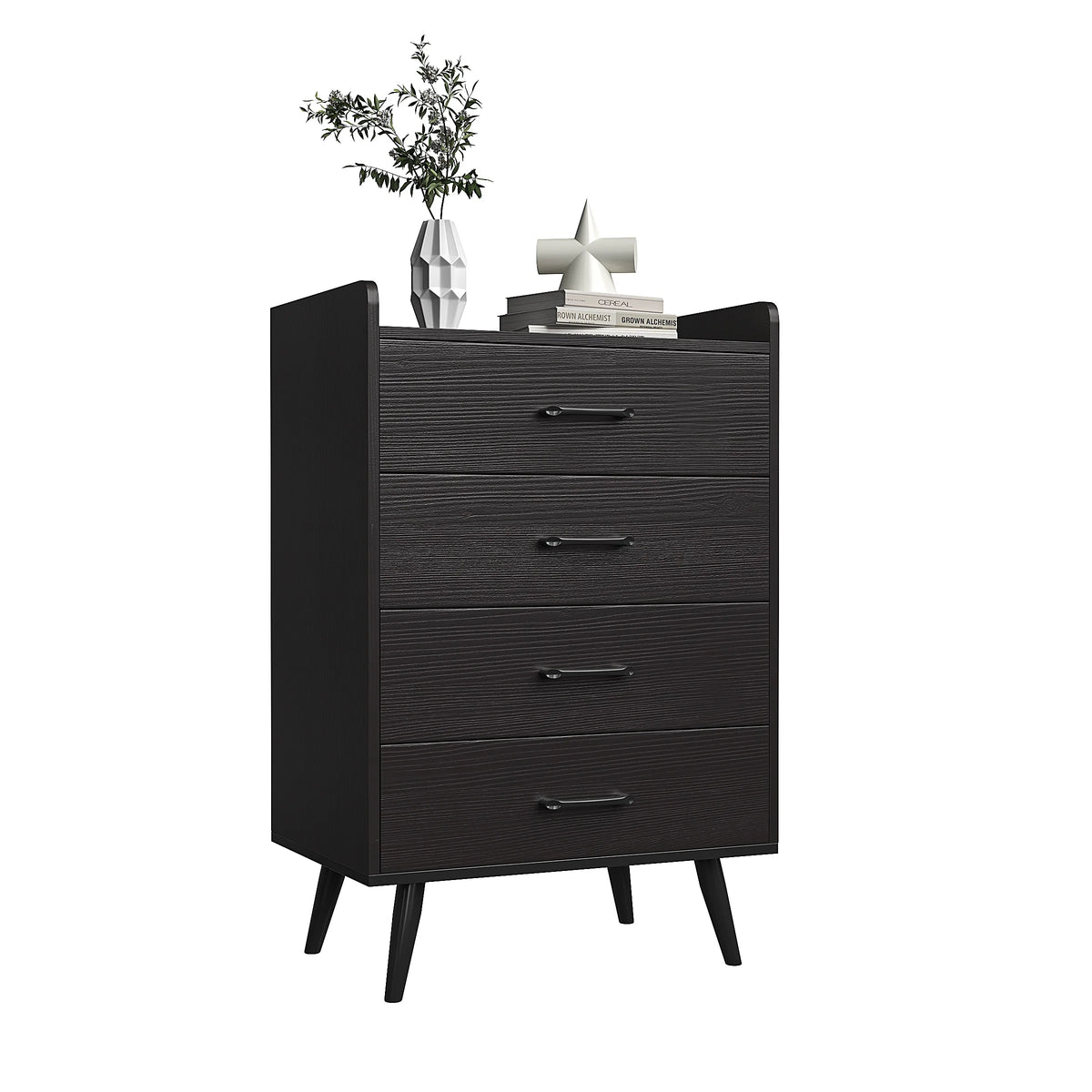 White 4 Drawer Wood Dresser Z131383