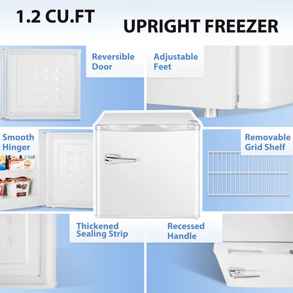 Mini Upright Freezer Compact Refrigerator Red G47469