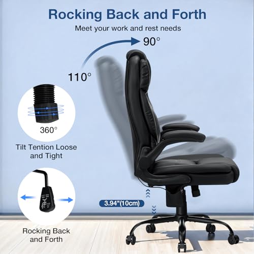 Big and Tall 450lbs Leather Ergonomic Office Chair B25522