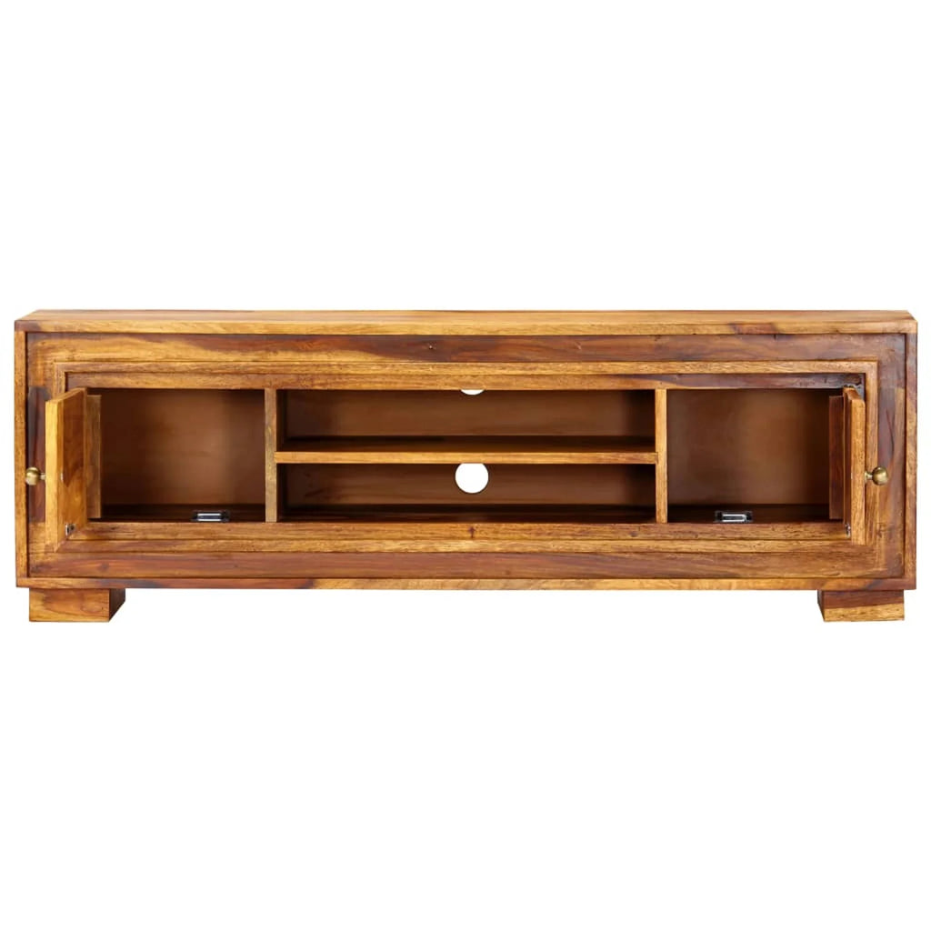 Sheesham Wood TV Stand with 2 Doors and 2 Storage Compartments R766