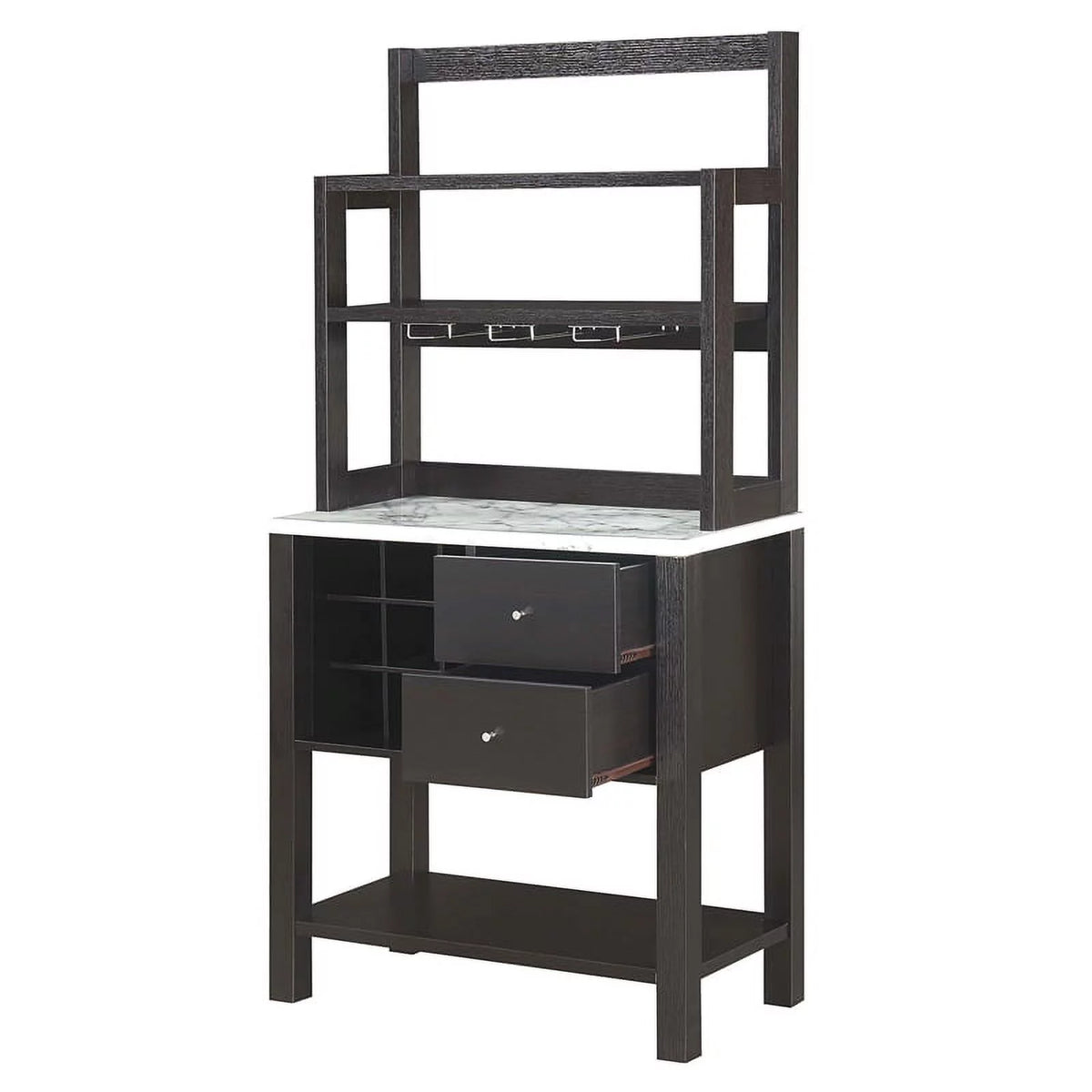 Espresso Wood Finish Serving Bar F58905