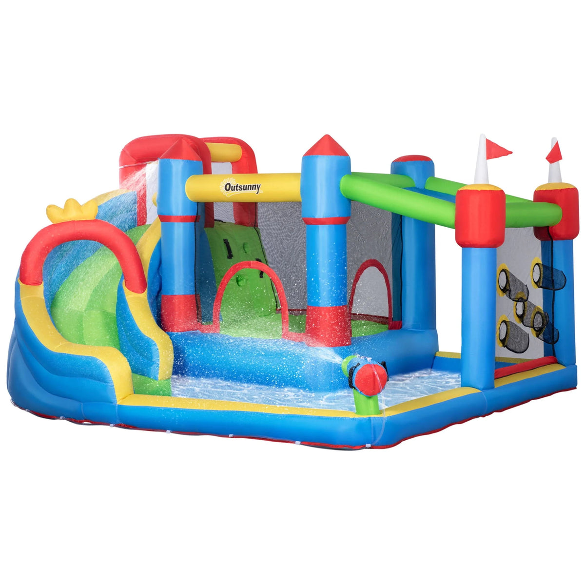 6-in-1 Inflatable Water Slide Bounce House F57920