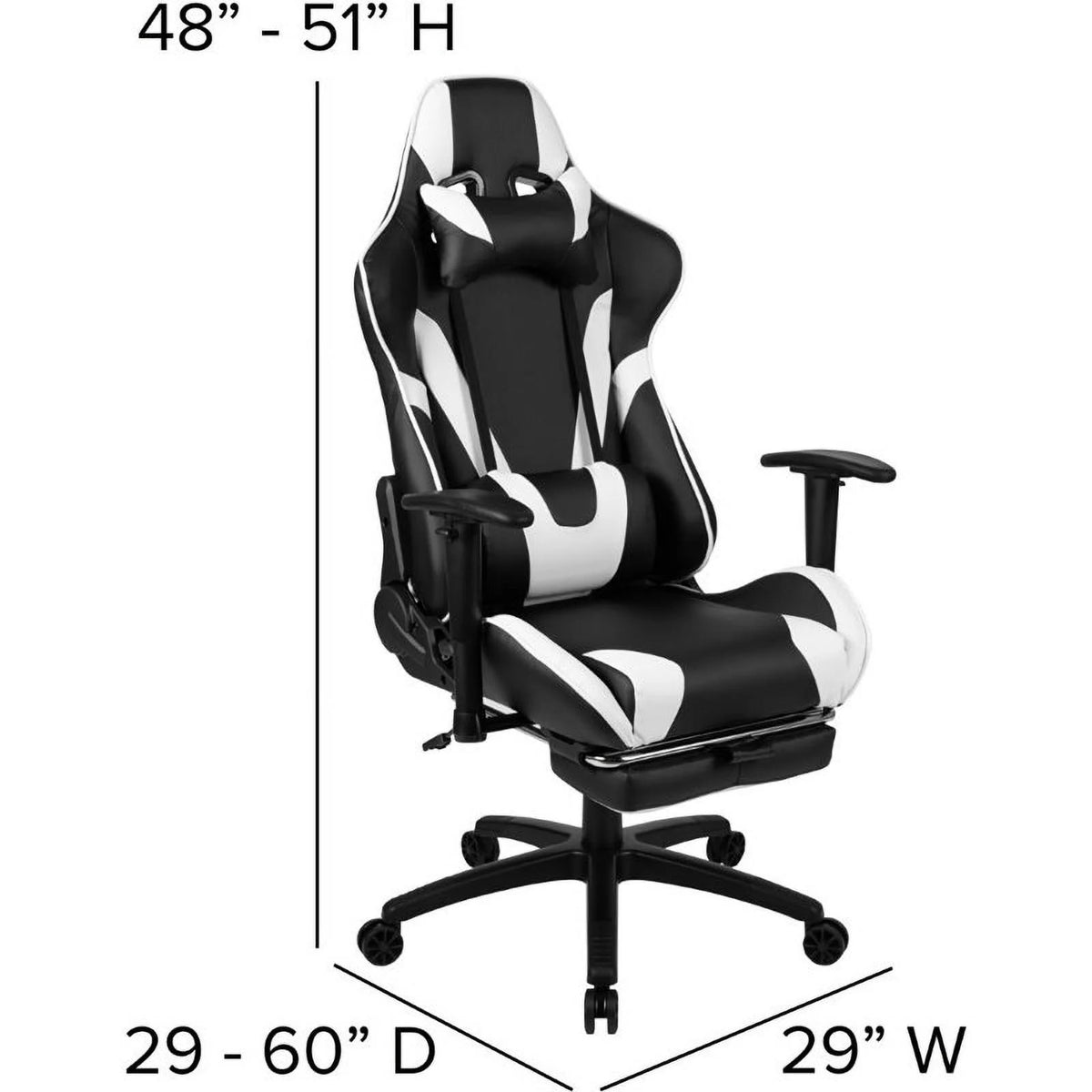 Black Gaming Desk and Reclining Swivel Chair O6702