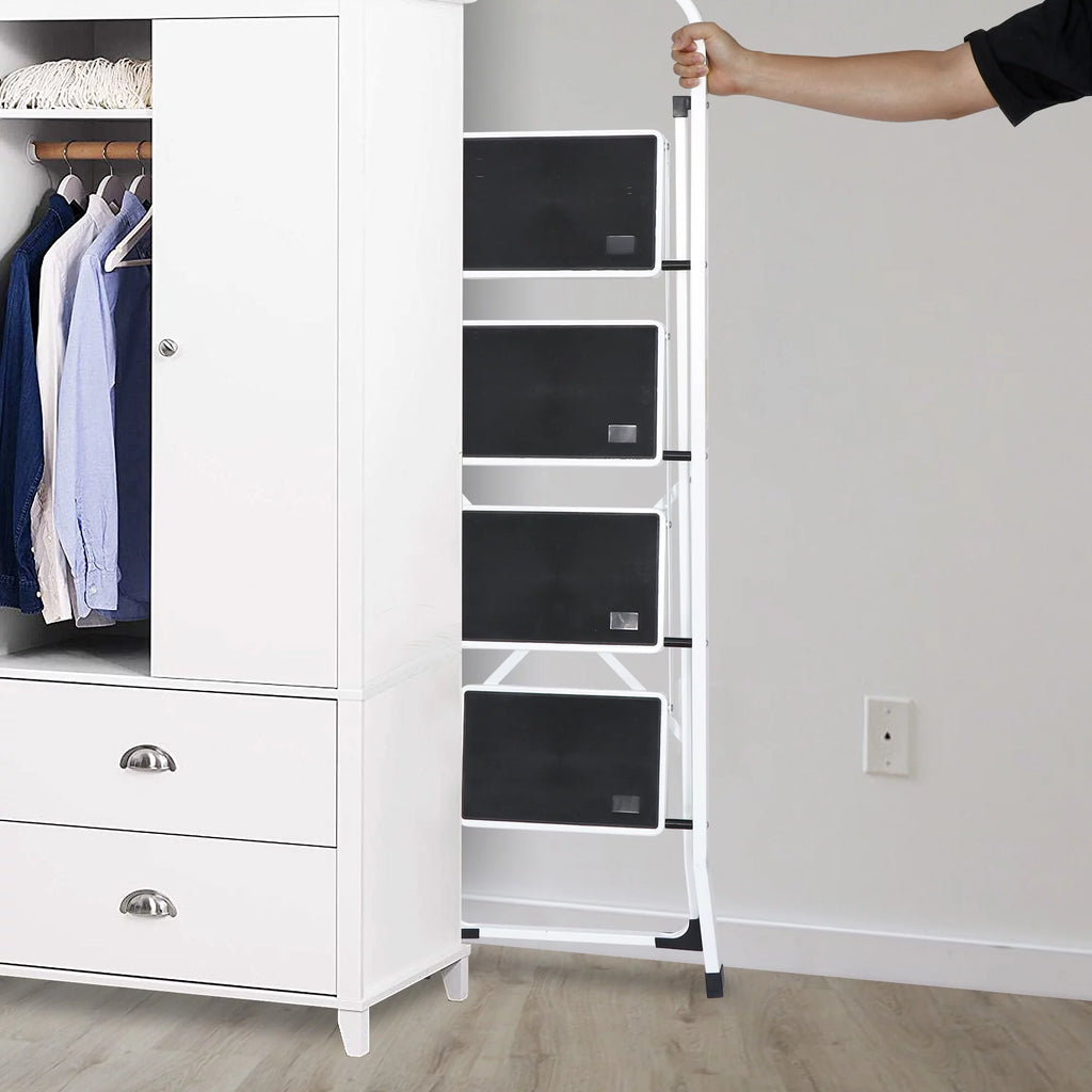 4 Step Ladder with Handgrip and Wide Platform Steps N499