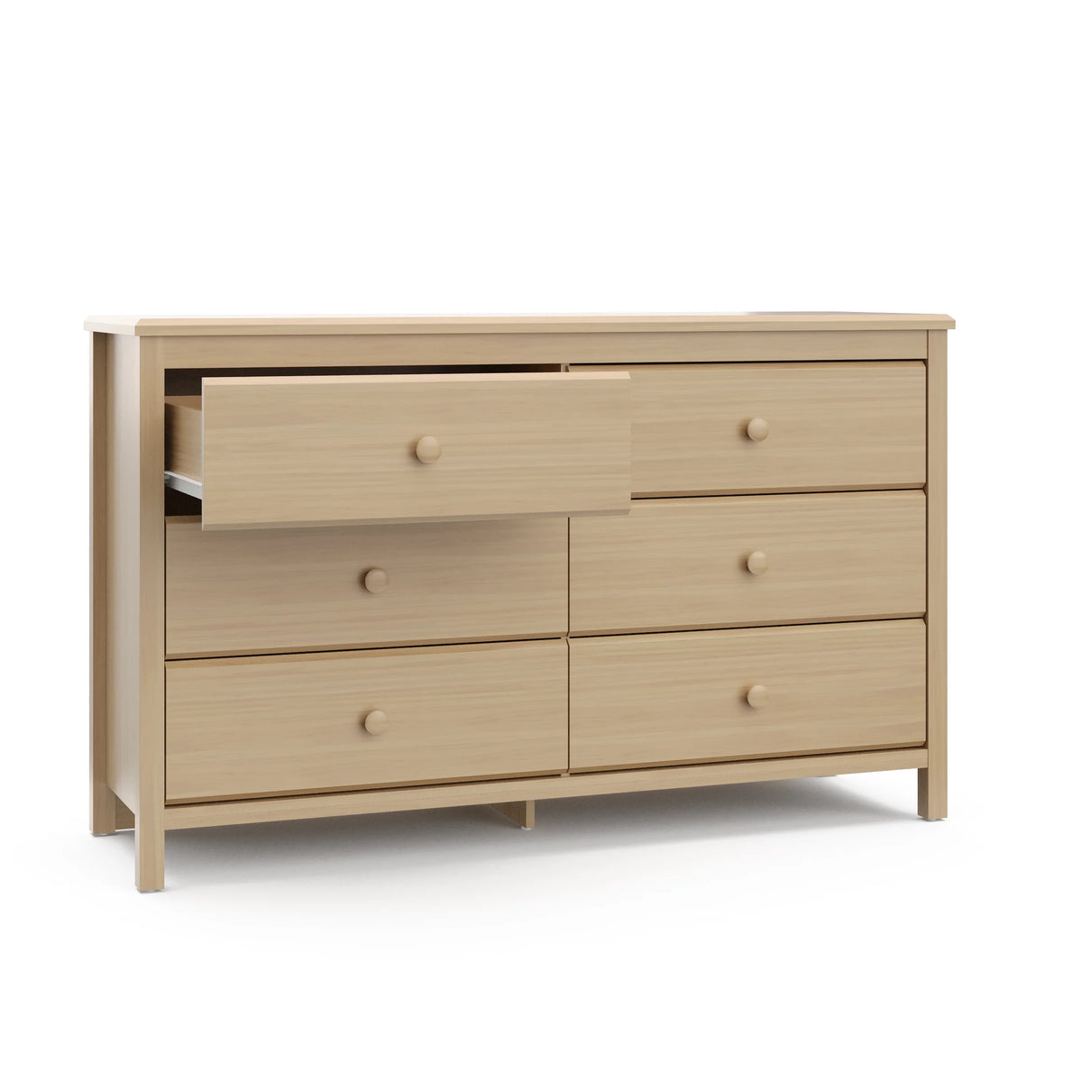 White 6 Drawer Double Dresser B184