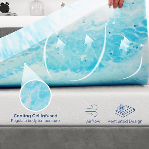 3 Inch Gel Memory Foam Mattress Topper Full I20819