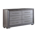 58 in. 6 Drawer Gray Dresser V529619