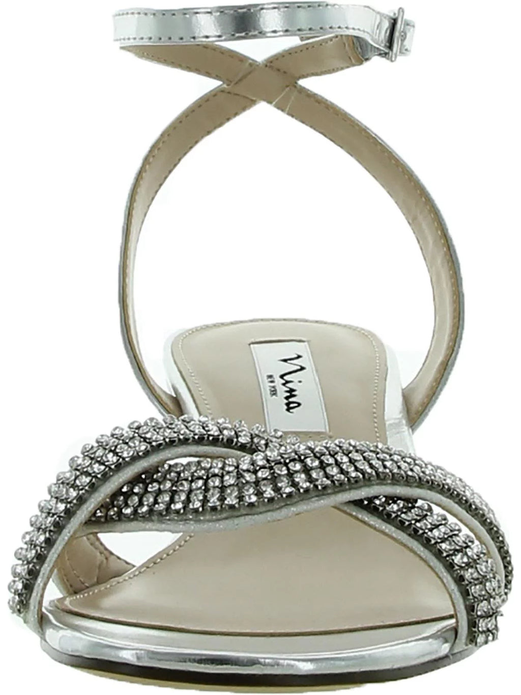 Patent Leather Embellished Evening Sandals L2443