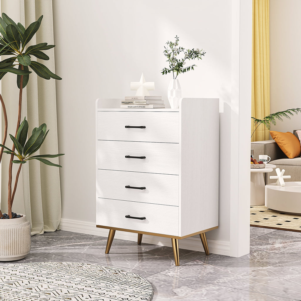 White 4 Drawer Wood Dresser Z131383
