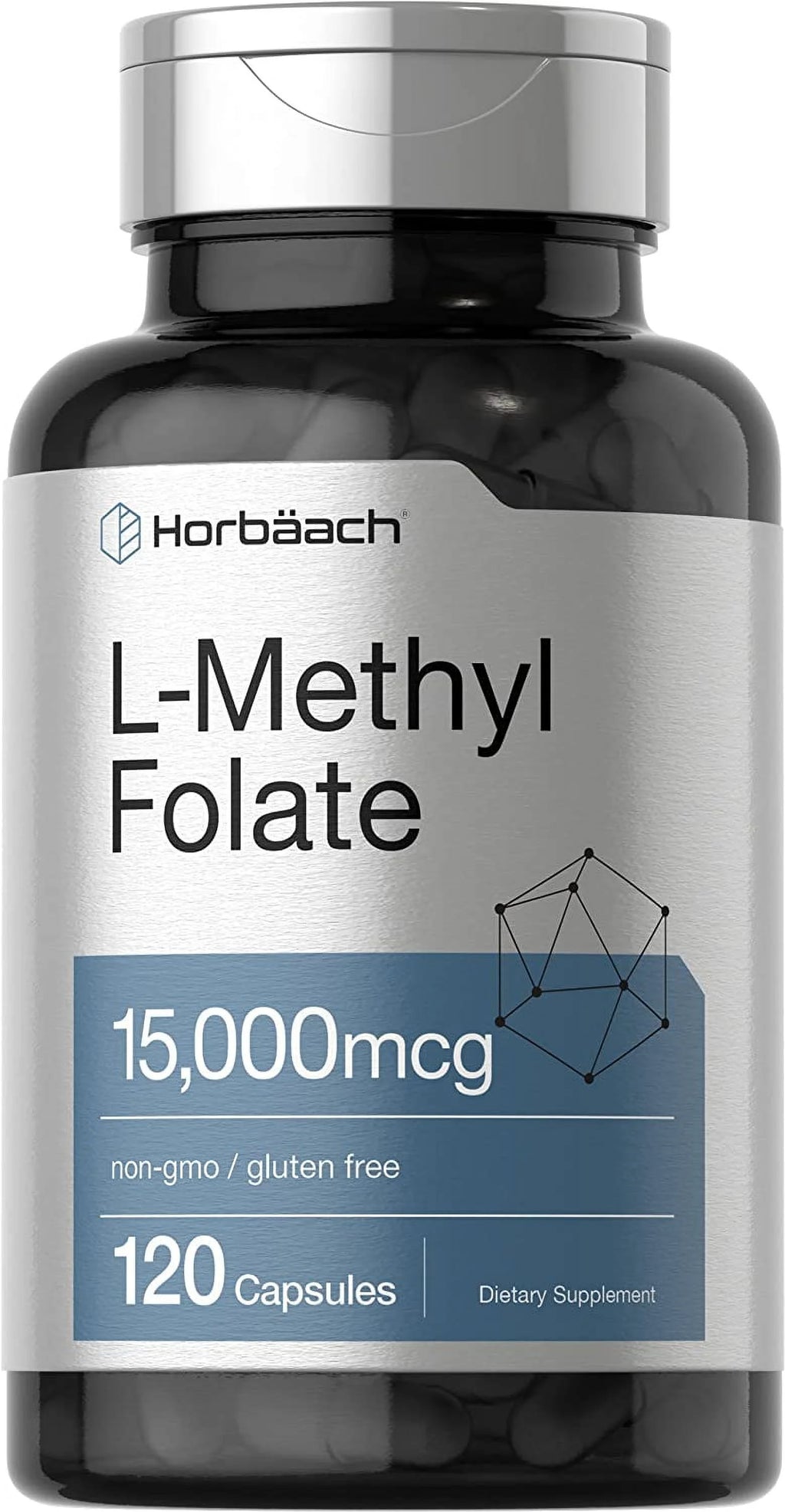 15000 mcg 120 Capsules L Methylfolate L8135