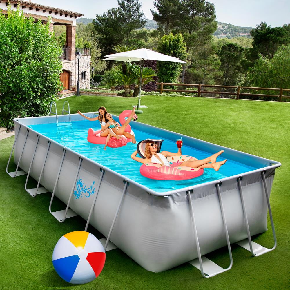 Rectangle Above Ground Pool Set with Ladder R90835