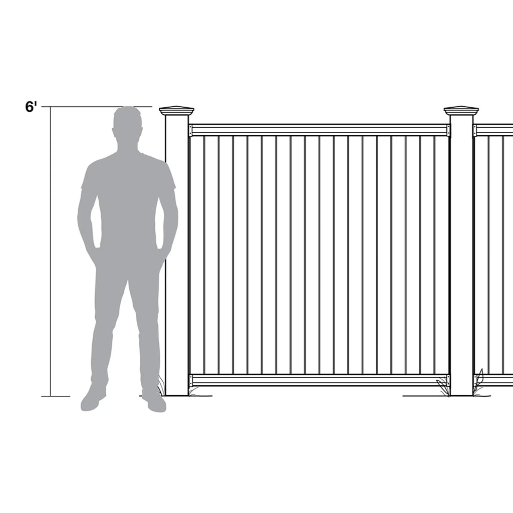 White Vinyl Lattice Top Fence Panel S9882