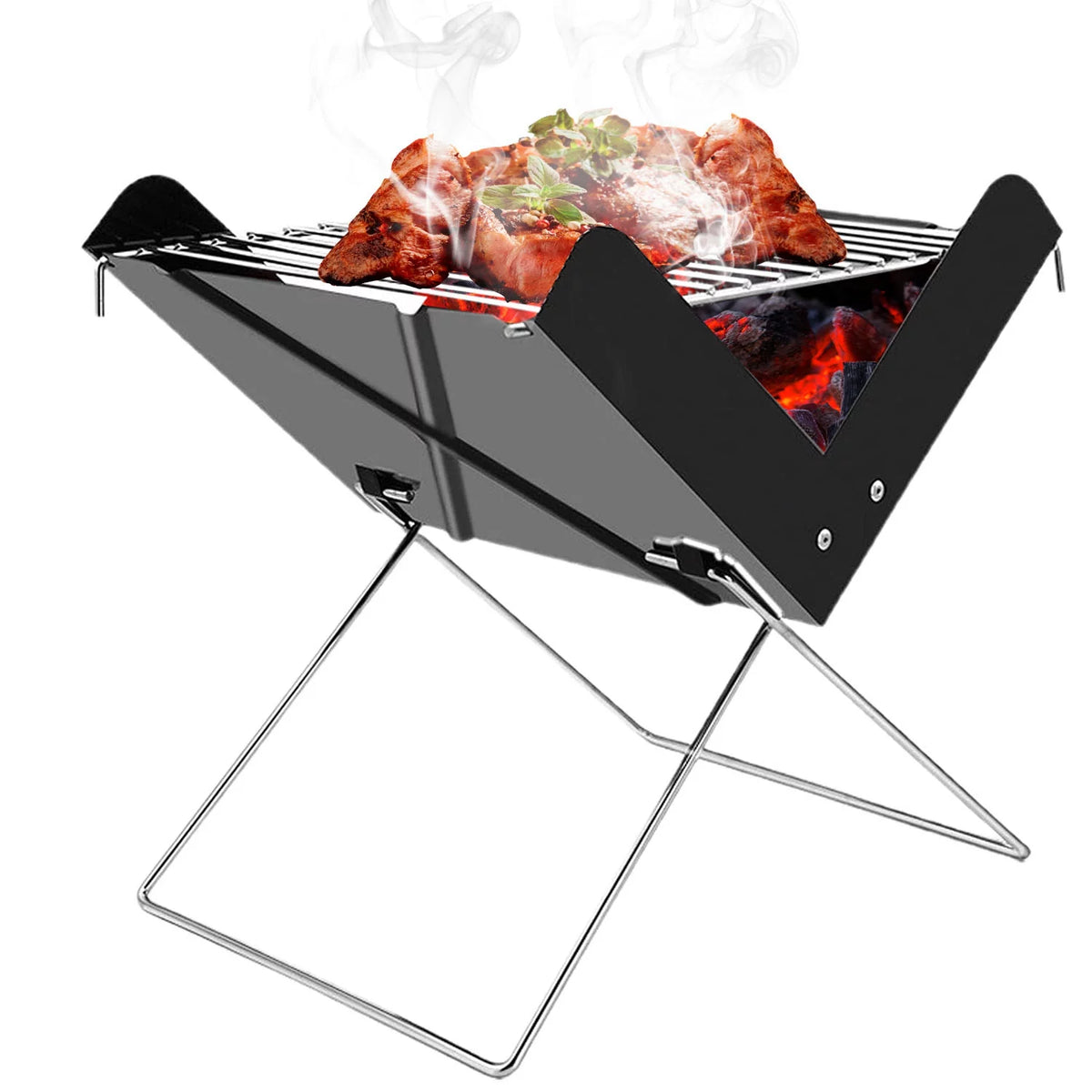 Foldable Mini Stainless Steel BBQ Grill K313