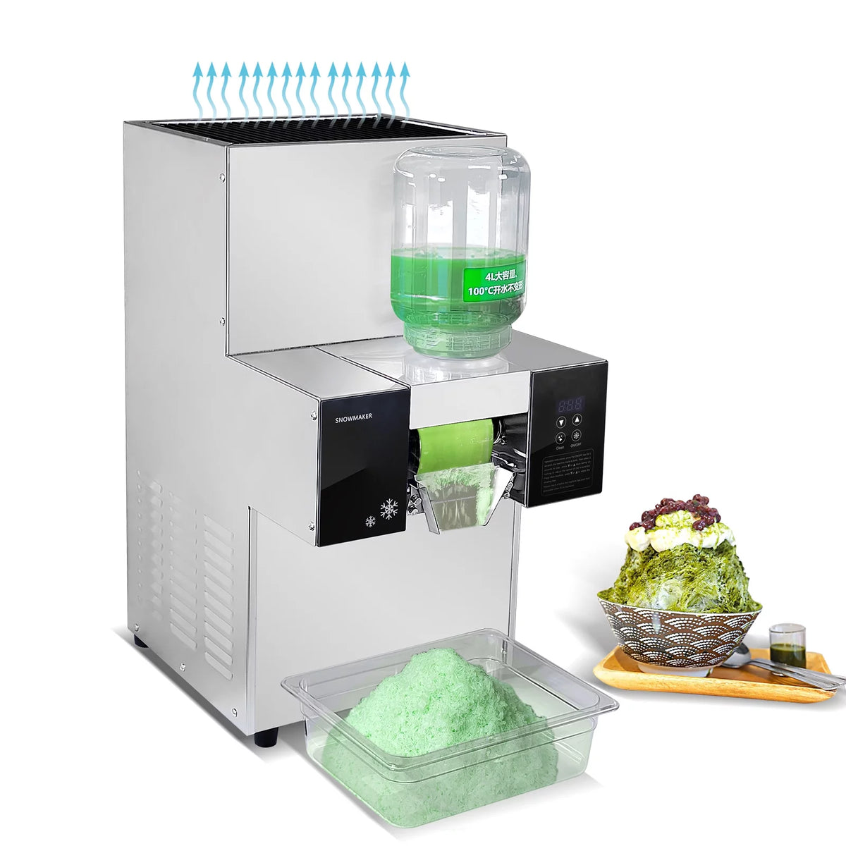 Commercial Automatic Snowflake Ice Maker, Shaved Ice Machine, Ice Crusher Shaver H19840