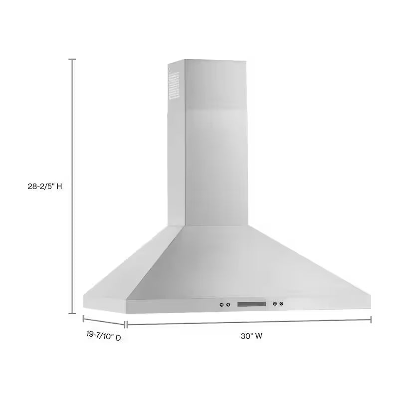 30 in. Stainless Steel Wall Mount Range Hood J621