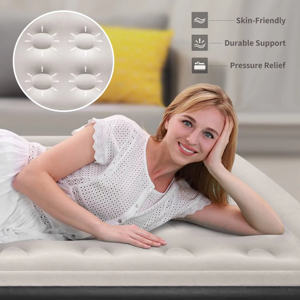 Queen Size Air Mattress with Built-in-Pump A67712