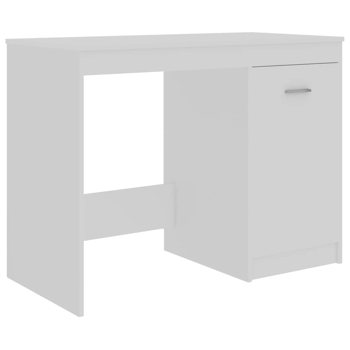 White Computer Desk with Storage Cabinet D907019